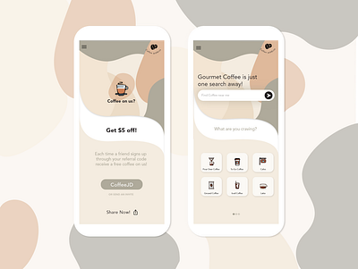 Coffee Finder App "Special Share" Design app branding design graphic design icon illustration logo ui ux vector