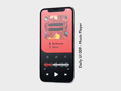Daily UI 009 - Music Player 009 app daily ui 009 dailyui design graphic design lecteur de musique music player ui