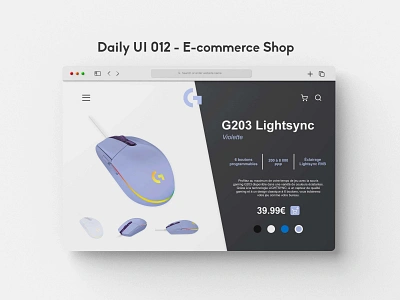 Daily UI 012 - E-commerce Shop 012 daily ui 012 dailyui design e commerce e commerce shop en ligne gaming graphic design logitech magasin mouse online shop souris ui web