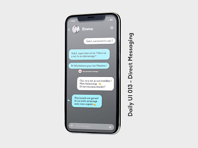 Daily UI 013 - Direct Messaging 013 app daily ui 013 dailyui design direct messaging discussion graphic design messagerie messages sms ui