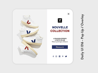 Daily UI 016 - Pop Up / Overlay 016 baskets bouton button call to action chaussures collection daily ui 016 dailyui design graphic design new nouvelle pop up pop upoverlay site ui veja web