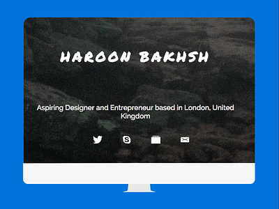 Haroon Bakhsh [WIP] design home landing one pager page uiux web
