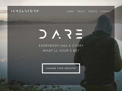 DARE - IāNDUSTōRY Launch Concept campaign charity concept dare design home iandustory launch non profit web