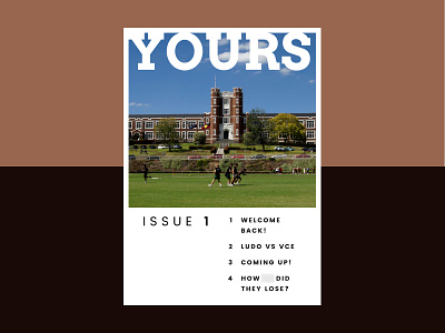 YOURS - School's Student Newspaper Design clean image letter modern newspaper web