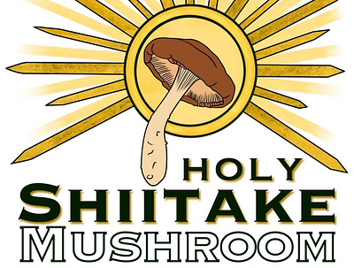 Holy Shiitake Mushroom design design competition graphic design illustration procreate tshirt