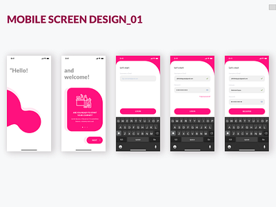 Mobile app design sketch mobile screen