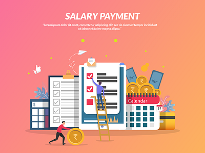 Salary payment concept design illustrator salary payment sketch