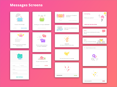 Messages Screens Design