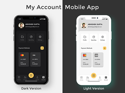 My Account Page Mobile App design mobile app sketch