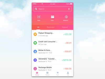 Payment App Design app mobile sketch