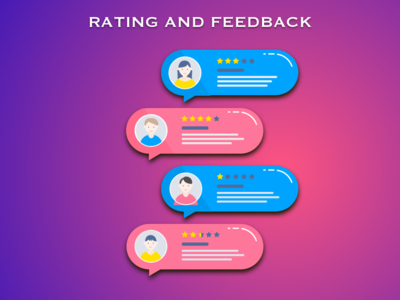 Rating And Feedback app design sketch