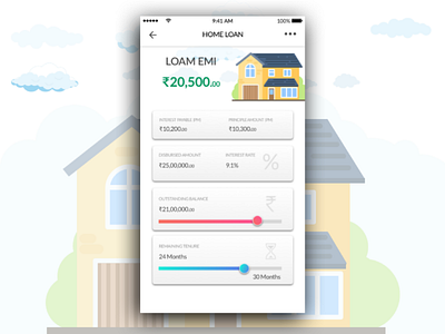 Home Loan Details Page sketch home loan banking