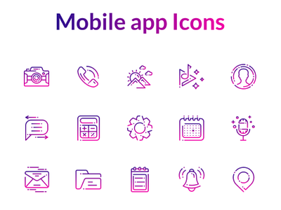 Mobile application icons