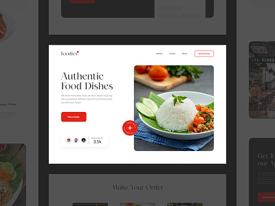 Restaurant Website design ui