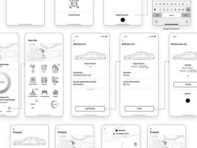 Mobile high-Fi UX wireframes