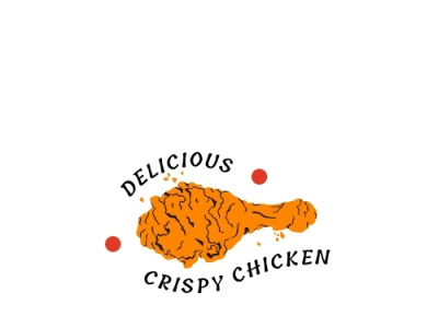 Food 3d graphic design logo