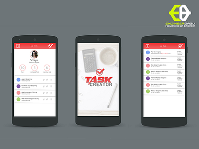 Task Tracker Android App android app chatting creative app design dating list mobile app profile social app task tracker todolist