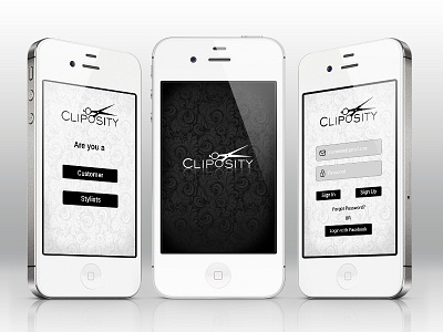 Cliposity Mobile App for Hair Saloon android app design ios material design ui ux