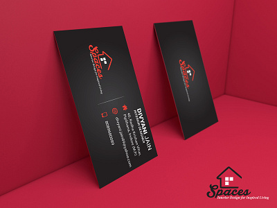 Business Card for Interior Designer business card card design interior designer mockup print visiting card