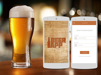 Beer App android app beer design ios material design pub ui ux