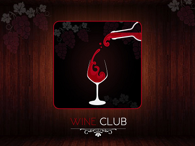 WineClub App Icon: EngineerBabu android club graphic design icon ios iphone lolipop material ui ux wine