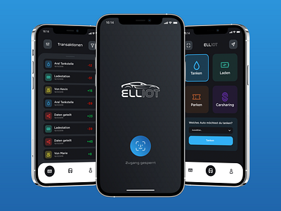 Elliot - Car Control App UI/UX android app branding design graphic design illustration ios logo mobile mockup ui vector