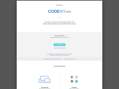Website Design for Code My Site design flat minimal one page ui ux web website design