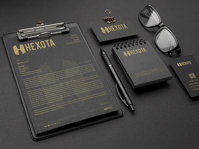 Hexota Logo Branding। Corporate Stationery Design