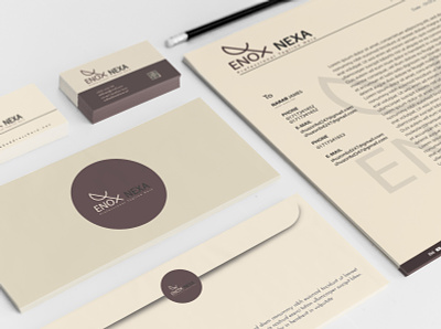 Enox Nexa Branding. Brand Identity animation brand identity branding business card design envelope design fashion graphic design illustration letterhead design logo stationery design ui vector