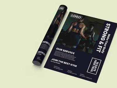 Gym/ Fitness Flyer 3d animation brand brand assets branding brandingdesign cards design fashion graphic design illustration logo motion graphics poster typography ui vector