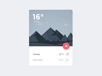 Weather Ui app illustration mountains rebound sky stars ui weather