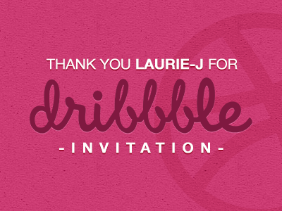 Thanks for the invitation! dribbble inivitation invite