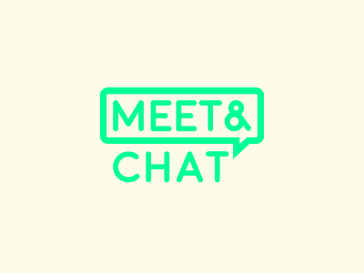 Meet&Chat chat design logo meet minimal smart talk