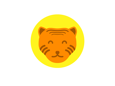 Happy tiger animal bigcat happy icon illustration joy tiger vector