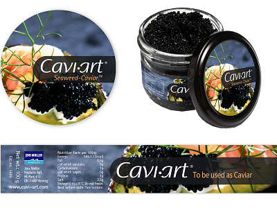 Cavi-Art caviar label design marine minimal