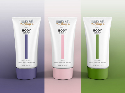 Body Cream Marssai cosmetic cream label design