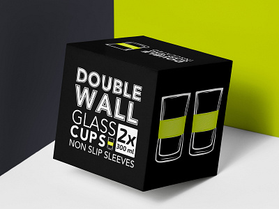 Double Glass Packaging illustration package design typography