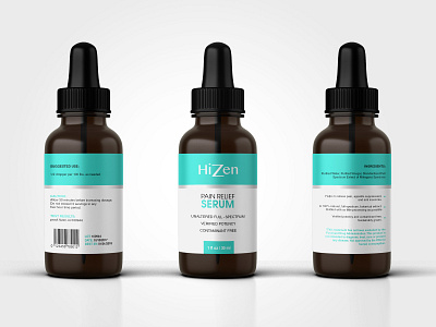 Serum Label label design package design tincture bottle