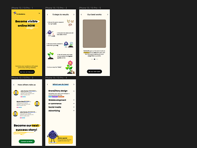 First attempt at mobile first design. Digital Agency