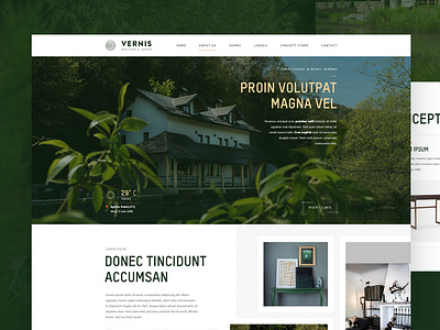 VERNIS | Boutique & Lodges boutique brand clean design lodges ui ui ux ux vernis web design website