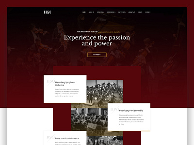 Heidelberg Symphony Orchestra - Website Design clean enwebo homepage orchestra symphony ui ui ux ux web design