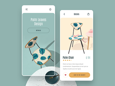 Chairs mobile shop android chair concept design ios iphone leaves mobile mobile design palm shop store ui ux