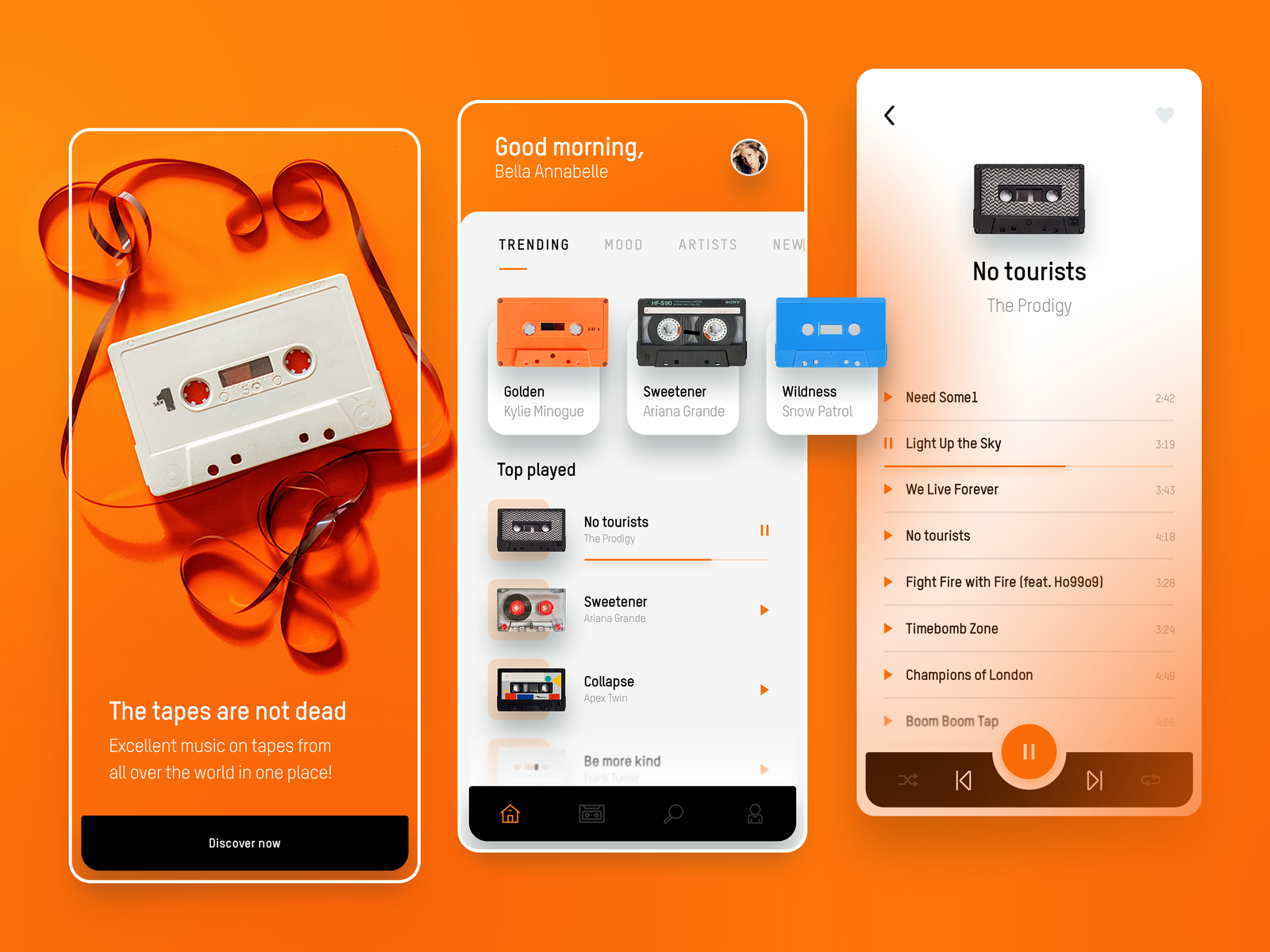 Cassette Music Player UI by jDesignStudio on Dribbble