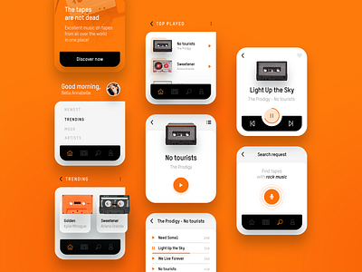 Cassette Music Player UI for Apple Watch