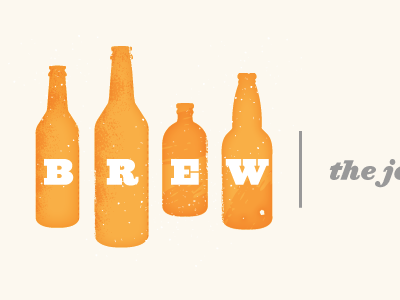 BREW v2 (Need Help) beer blog bottles brew grunge logo orange wip