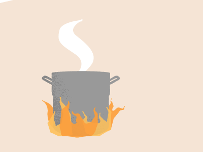 Mashing illustration beer brew fire illustration mash orange pot steam