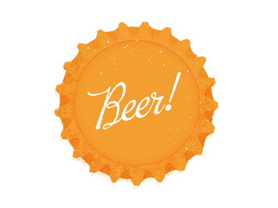 Beer! beer blog bottle cap brew logo orange wip