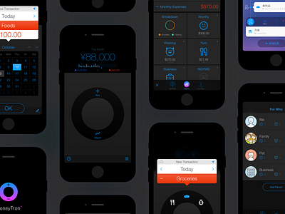 MoneyTron+ app iphone mobile app ui