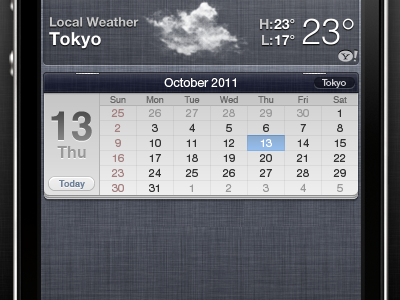 Calendar Widget for Notification Center calendar iphone notification center widget