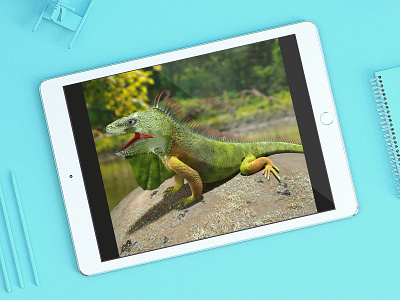 Iguana 3D Render Old Work 3d autodesk maya design poly render reptile wildlife